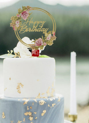 Flowers cake topper
