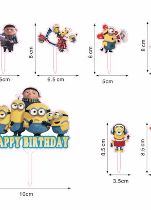 Minion and friends cake topper