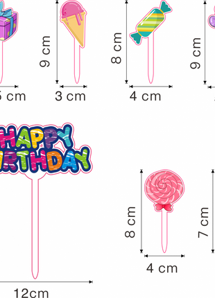 H Birthday Cake Toppers