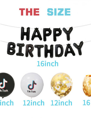 Tiktok foil and latex balloons